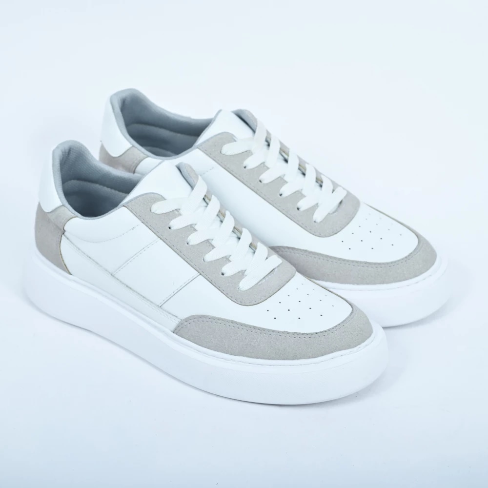 BASKET BASIC A LACETS — blanc