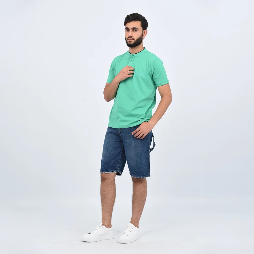 POLO COL OFF — Vert
