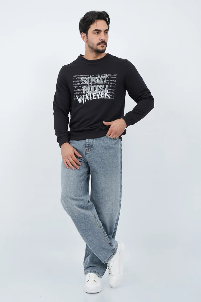 SWEAT SHIRT COL ROND ANIMATION EN DVT