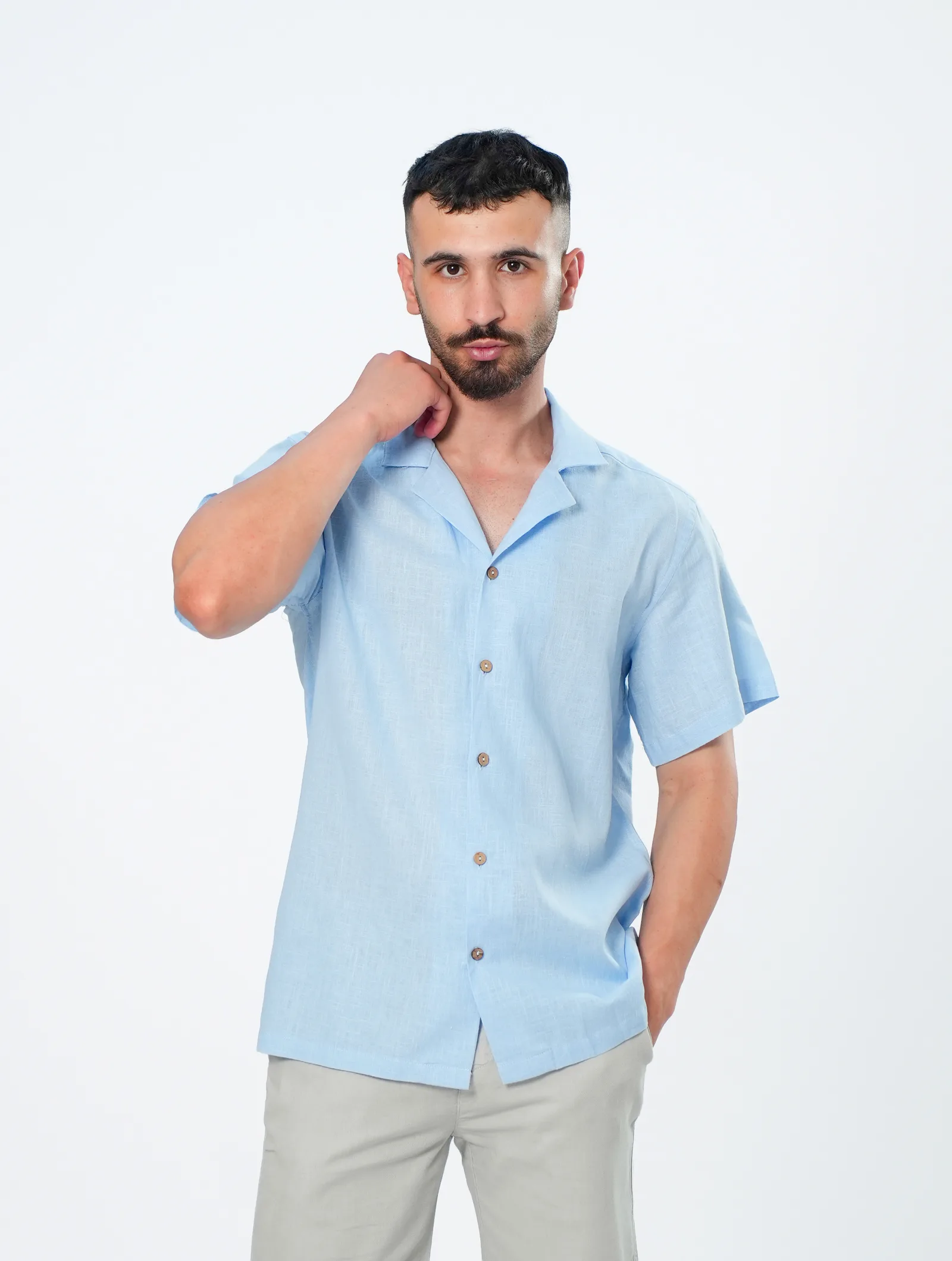 CHEMISE MC COL OUVERT