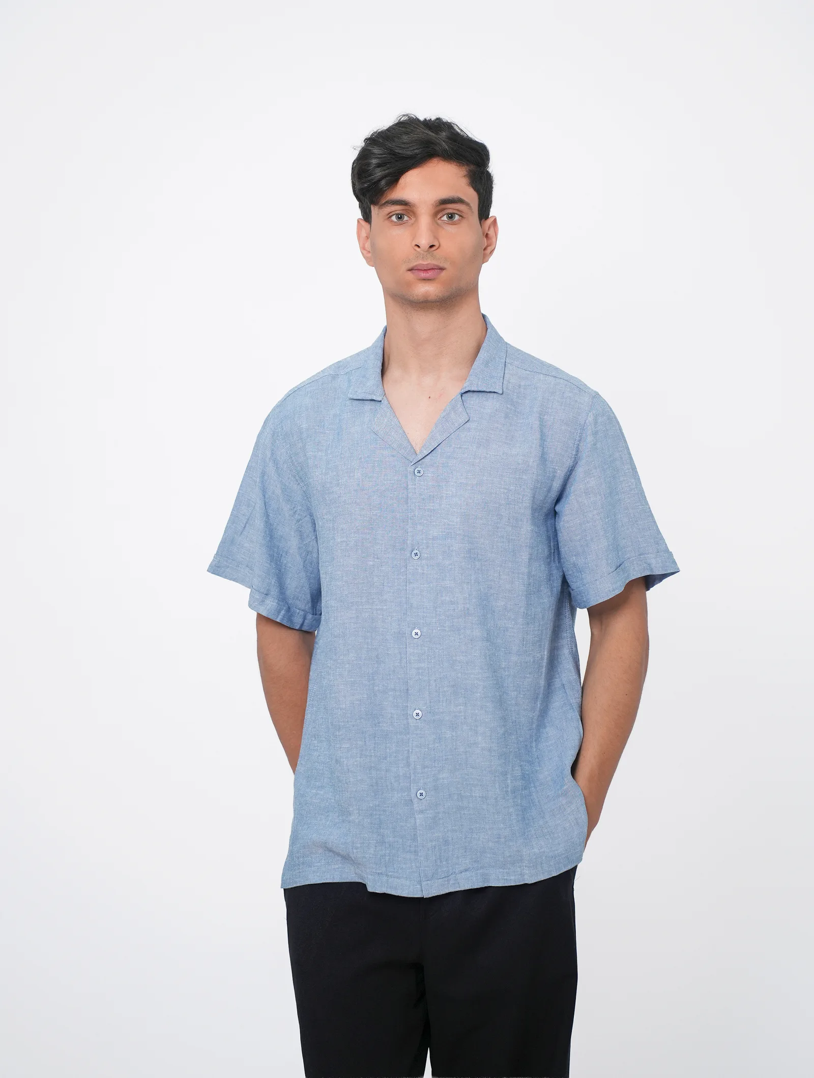 CHEMISE MC COL OUVERT