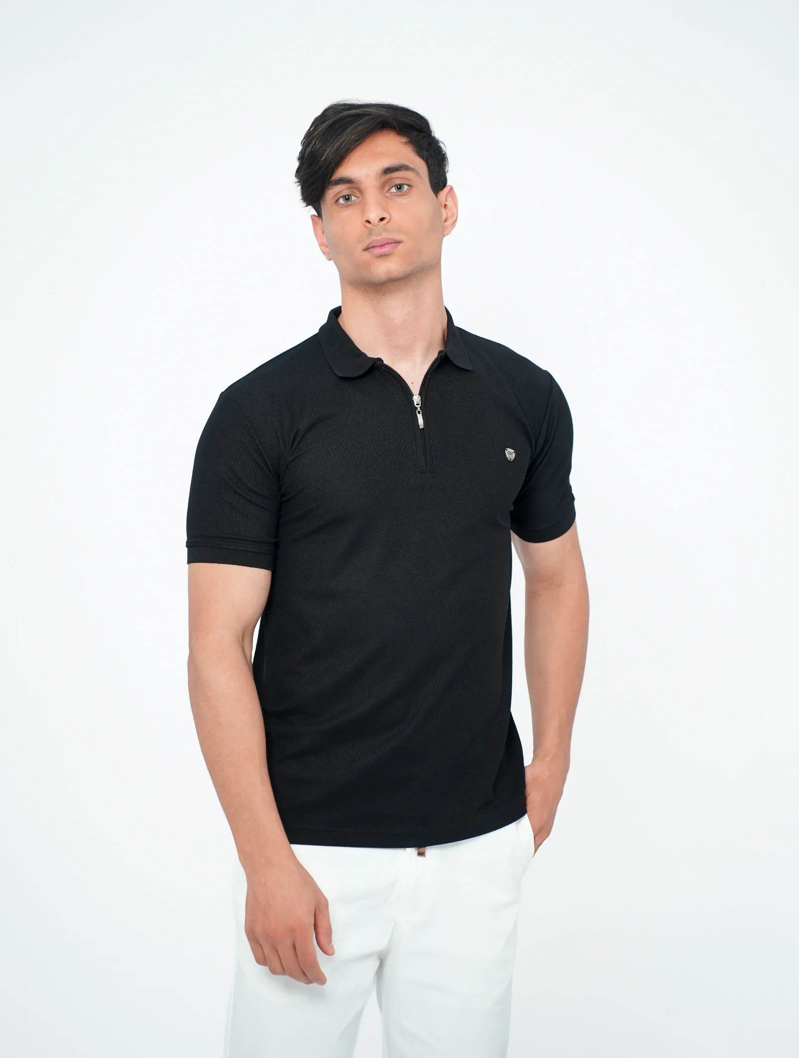 POLO BASIC COL ZIPPE